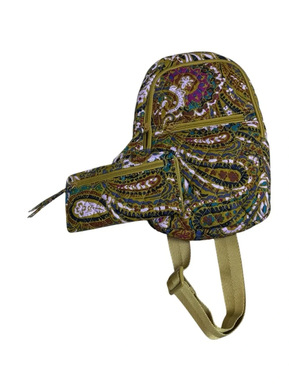 Vera Bradley Paisley Mini Backpack & Wallet Set Quilted Cotton